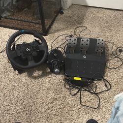 g29 steering wheel setup shifter and all cords included