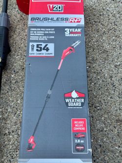 CRAFTSMAN V20 8 FT Cordless Pole Chainsaw for Tree Trimming with Battery and Charger Included