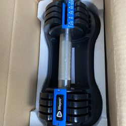 1) LifePro adjustable dumbbell 12.5lbs  Brand new in box  $50
