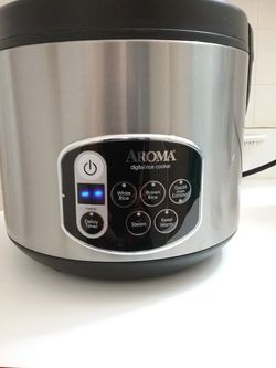 Aroma Housewares 20-Cup (Cooked) (10-Cup UNCOOKED) Digital Rice Cooker &  Food Steamer, Stainless Steel Exterior (ARC-1010SB)