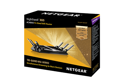 BRAND NEW! › NIGHTHAWK® X6S TRI-BAND WIFI ROUTER WITH MU-MIMO