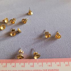 $1-/dozen  of 8mm Cup Post Earring Findings.