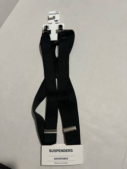 Dockers Black Adjustable Suspenders Stretch for Comfort