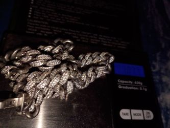 D Leon Silver & Moisonite necklace 925 MONS 109 Gs