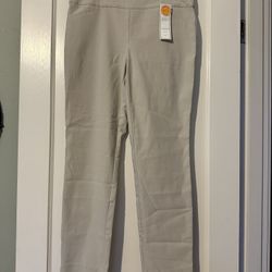 New Women’s Charter Club Khaki Pants 12P