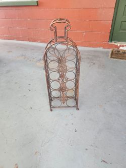 Wine rack/ various golf clubs
