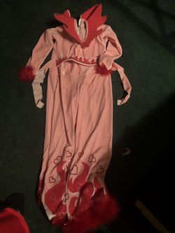 Girls Halloween fire flame costume size medium