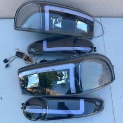 01-06 Gmc Sierra Yukon LED DRL Headlights Luces Micas Calaveras Faros Faroles Focos Headlamps 