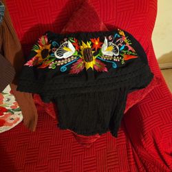 Embroidered Flower Shirt