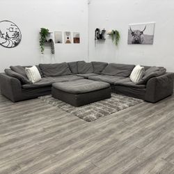 Gray Sectional Cloud Couch - Free Delivery