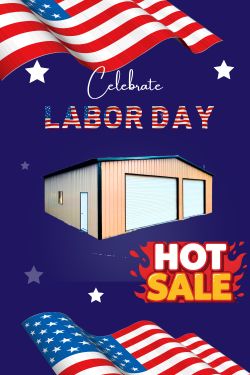LABOR DAY SALE ON ALL CERTIFIED SHEDS, BARNS, GARAGES, STORAGES, HOME GYMS ,GRAB DISCOUNTS BEFORE THEY ARE GONE!