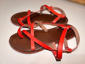 Summer leather sandals