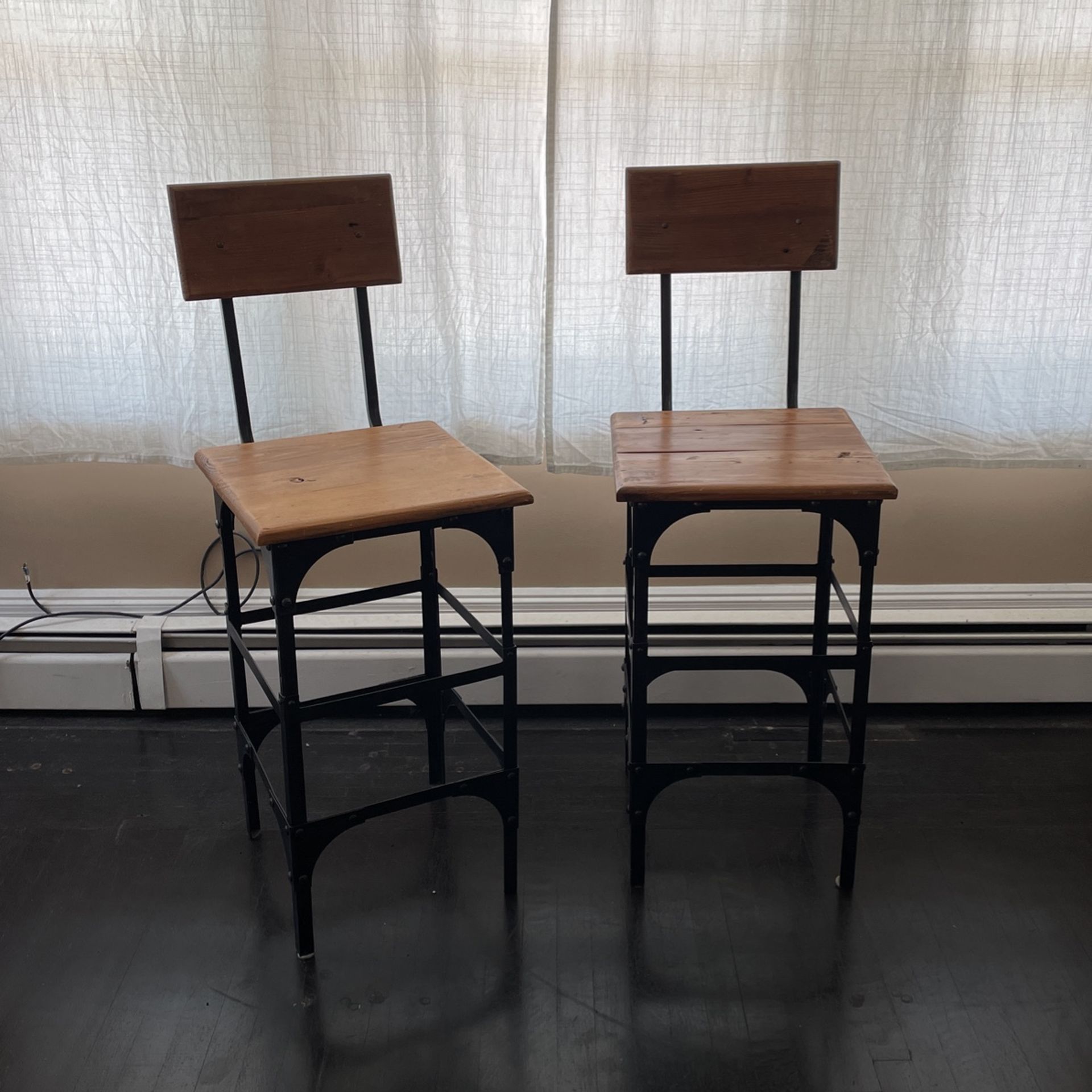 Unique Rustic Bar Stools, Set Of Two