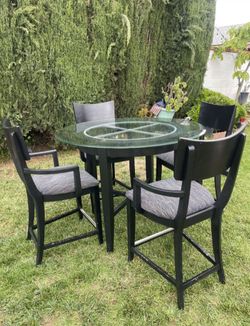 Table With 4 Chairs Table tall 36" by around 48" chairs T 24"