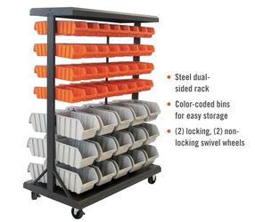Storage bin rack Mint condition (2 cracked)
