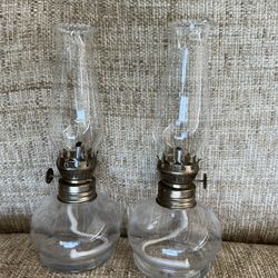 Antique Wicker  lamps 8” x 3”