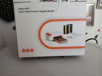 Amber M110  6 Inch Instant Photo Printer & Supplies Bundle