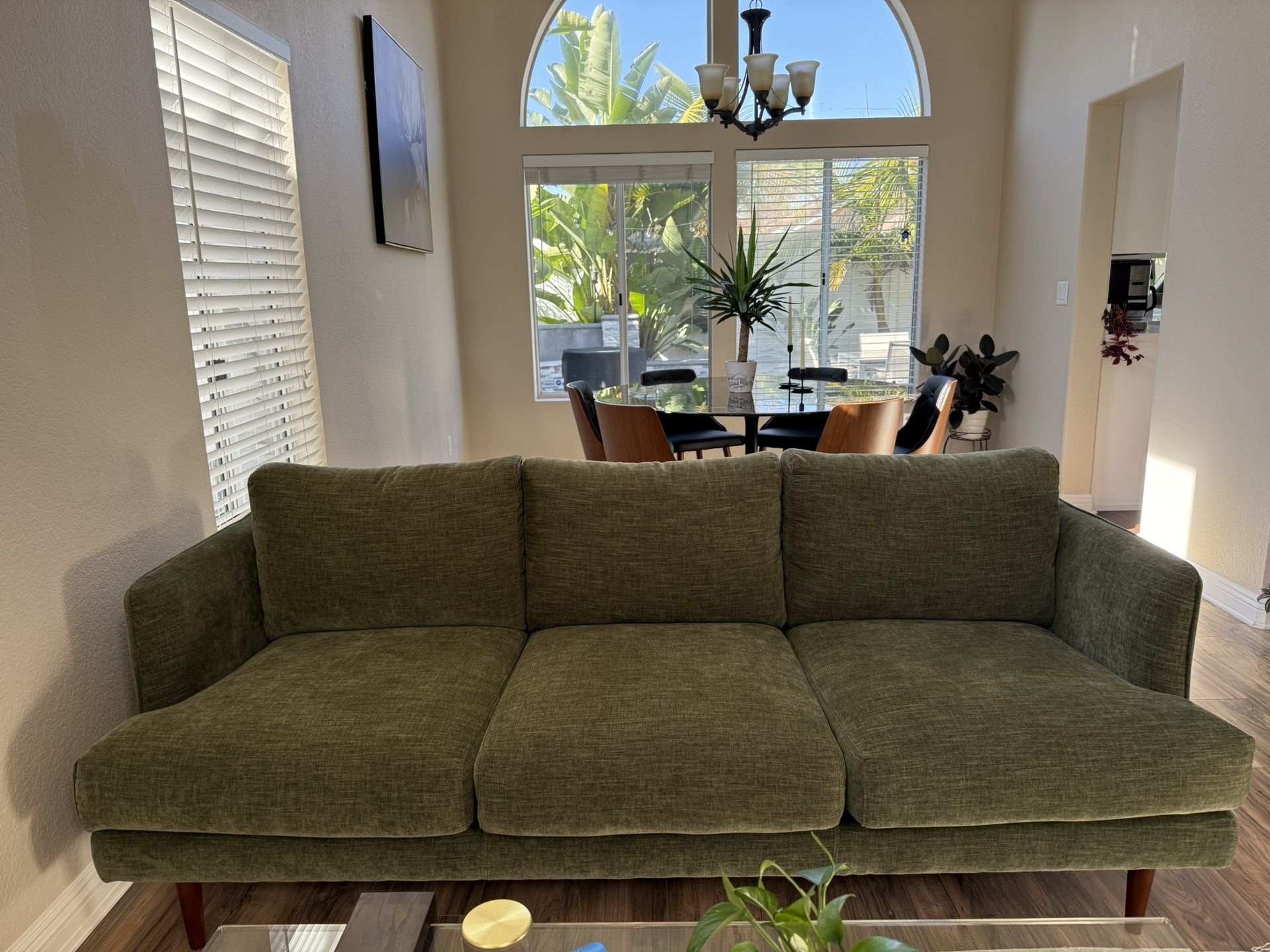 Marques Heritage Green Fabric Sofa & Arm/Accent Chair