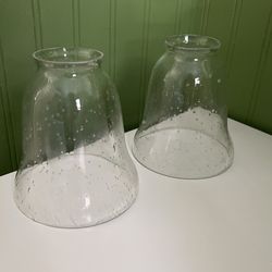 Pair Of Vanity Light Shades…glass