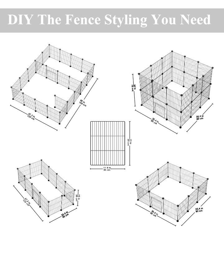 24 Panels Diy Small Pet Play Pen