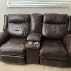 Brown Recliner Loveseat