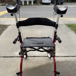 Deluxe ELENKER Rollator / Walker With Forearm Rests And Seat - Like New