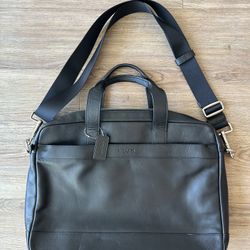 Coach black laptop bag