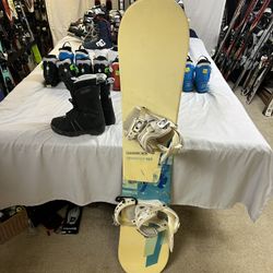 Liquid Snowboard Package With Boots And Bindings 