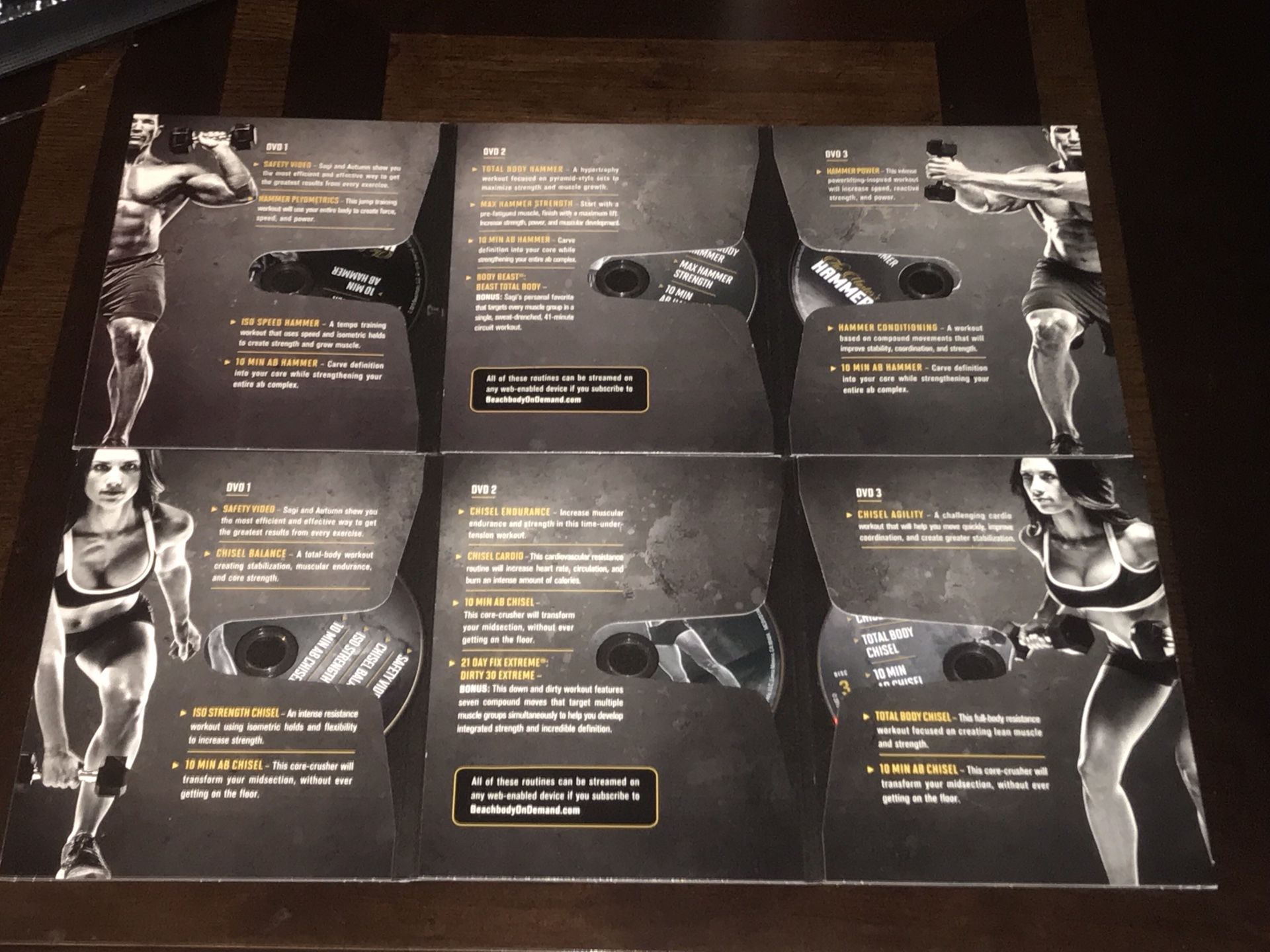 Beachbody The Master’s Hammer And Chisel Workout dvd Set.