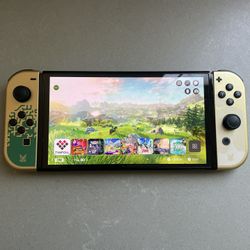 Nintendo Switch OLED Zelda TOTK Special Edition With Games Included 