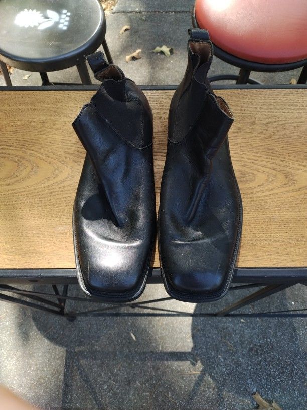 Black Men's Leather Dress Shoes