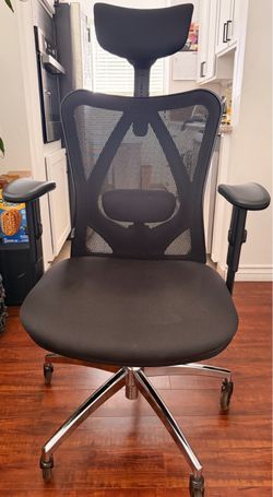 XUER Ergonomic Office Chair w/ Headrest, Lumbar Support & Adjustable Arms