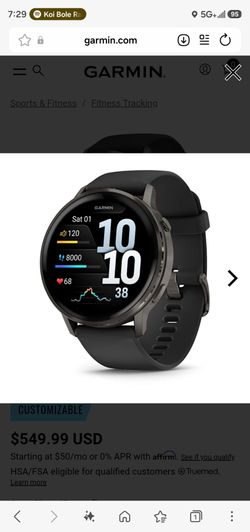 Garmin Venu 4 (45mm) – Slate with Black Silicone Band