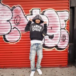 Carpe Diem Hoodie Pink/Black