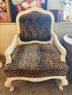 Leopard fabric chair