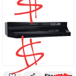 $30 Cabinet Range Hood with Light in Black.  RL6200 Series 30 in. Ductless Under