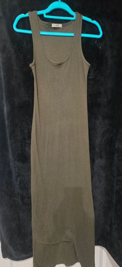 Olive Green Long Summer dress
