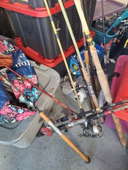 Fishing Poles Tackle anchors Wetsuits Baitbuckets 