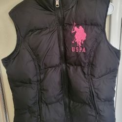 Polo Vest jacket black Pink size L Mint New condition 