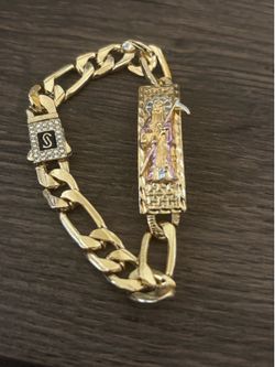 Gold plated men's bracelet