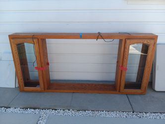 Bar Top Cabinet With Glass Doors