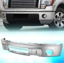 For 2009-2014 Ford F150 F-150 Front Bumper Face Bar w/ Fog Lamp Holes Chrome