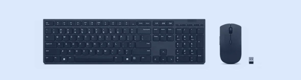 Lenovo Professional Wireless Rechargeable Combo Keyboard and Mouse