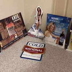 Lot Of Metal Tin Tac Brewery Signs