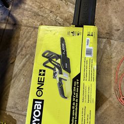 RYOBI ONE+ 18V 10 in. Battery Chainsaw with 1.5 Ah Battery and Charger