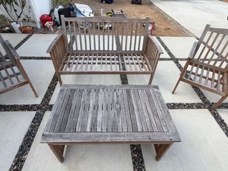 Outdoor Wood Patio Set No Cushions