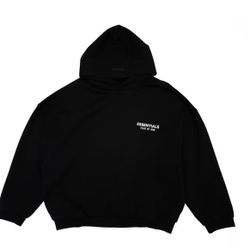 Essentials Hoodie Black & White Back Print