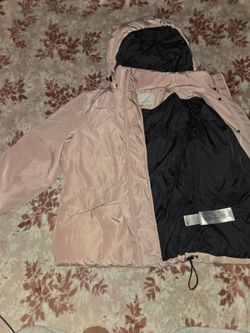 Pink puffer jacket