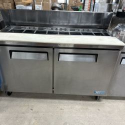 Used 2Dr Prep Refrigerator Table 