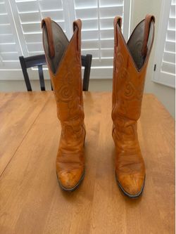 Tony Lama Leather Cowboy Boots (Read Description)